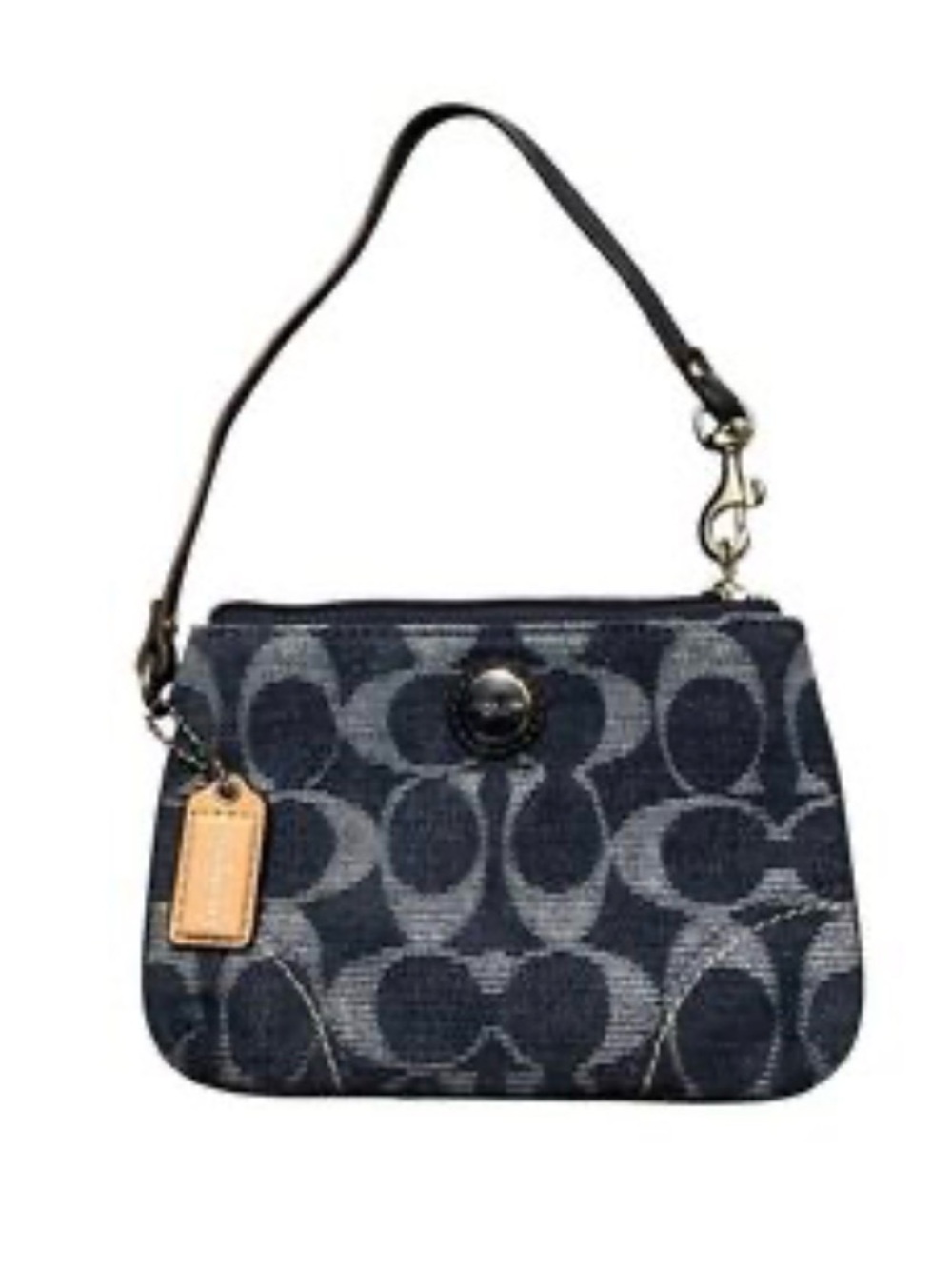 Coach Poppy Blue Signature
Denim/Leather Wristlet - Picture 2 of 16